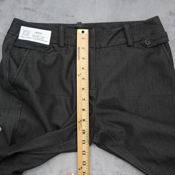 Larry Levine Pants Womens 6P Black Petite Stretch Straight Leg Slash Pockets - Picture 6 of 14